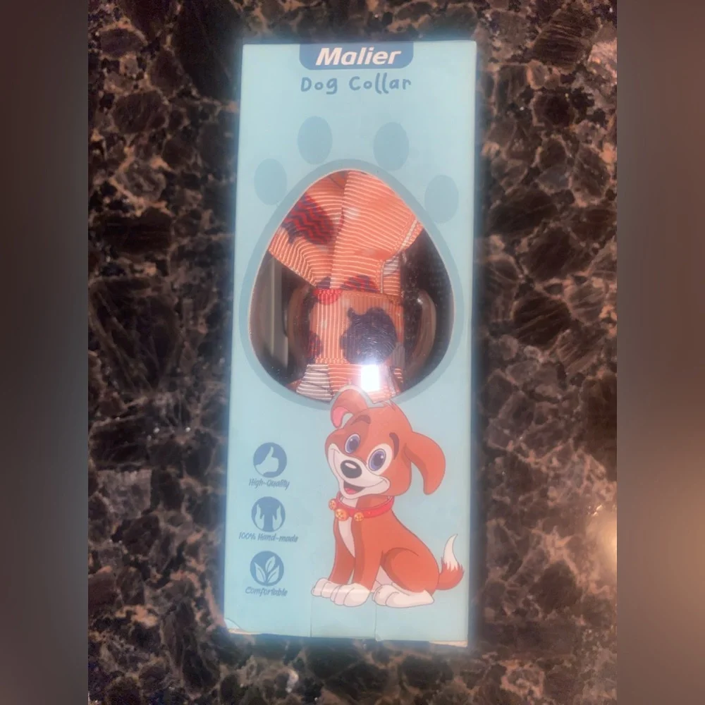 NEW Pumpkin Dog Collar, one size (adjustable)